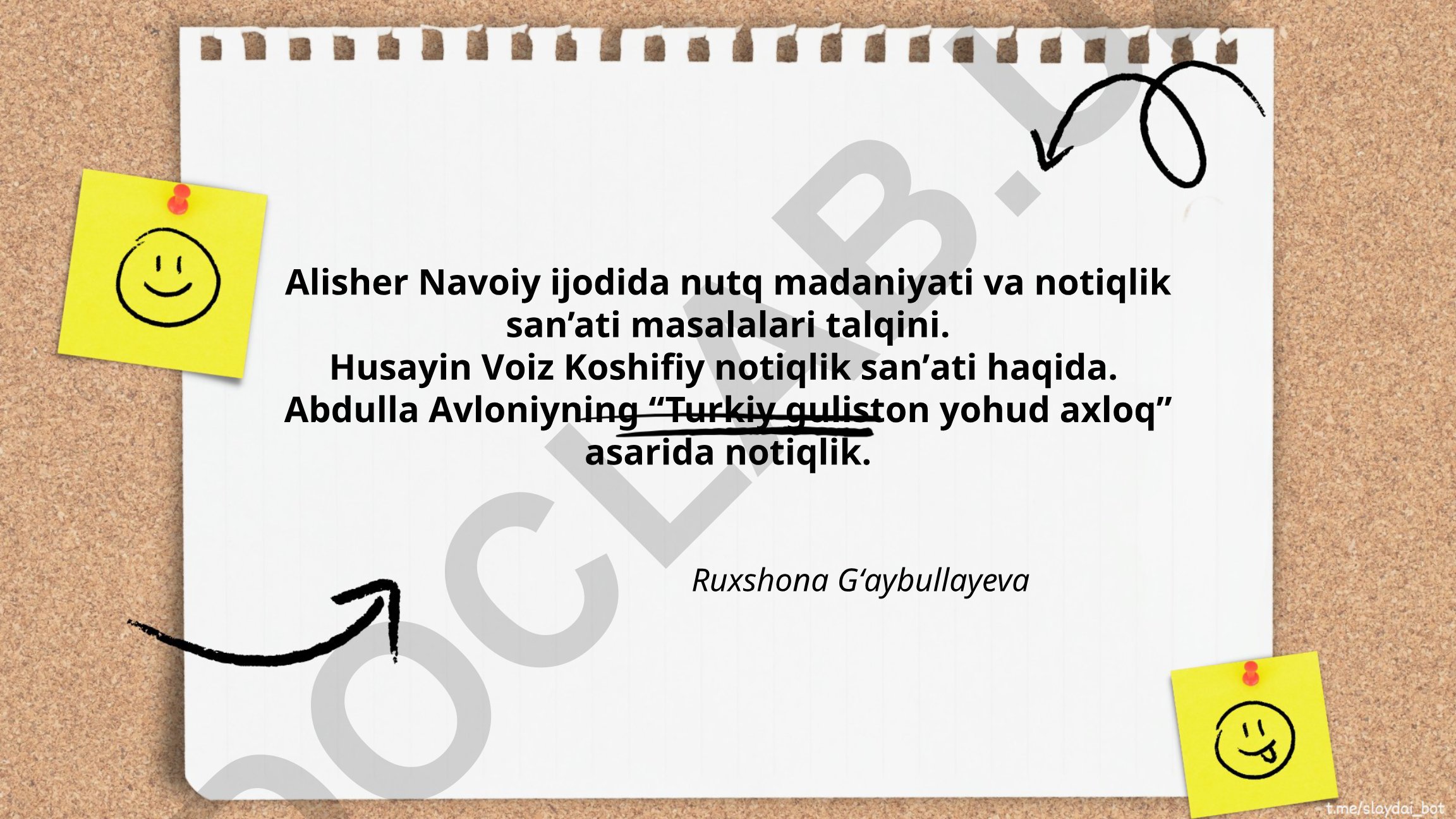 Alisher Navoiy ijodida nutq madaniyati va notiqlik san’ati