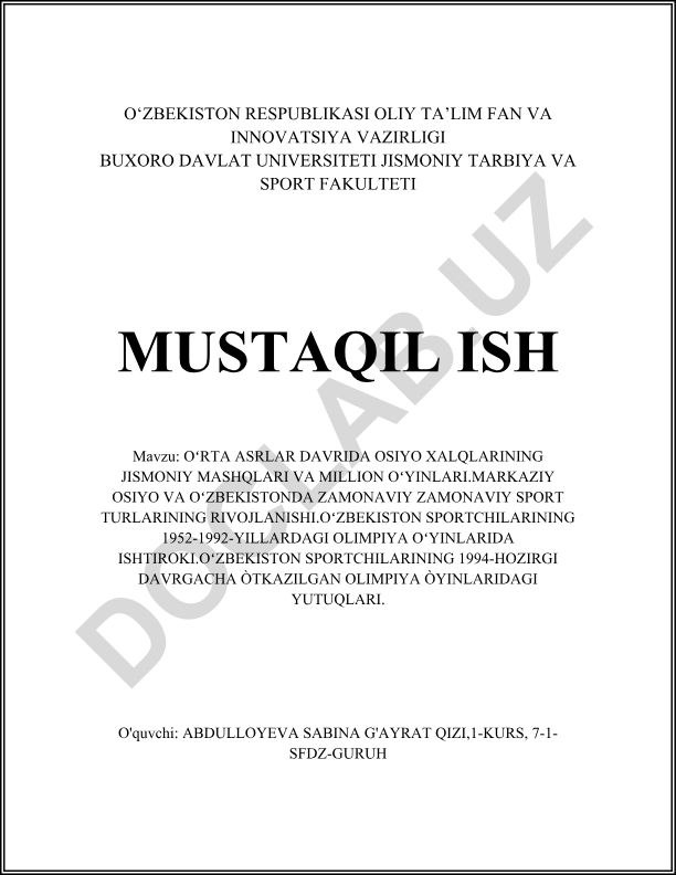 Oʻrta asrlarda Osiyo xalqlarining jismoniy mashqlari va milliy oʻyinlari