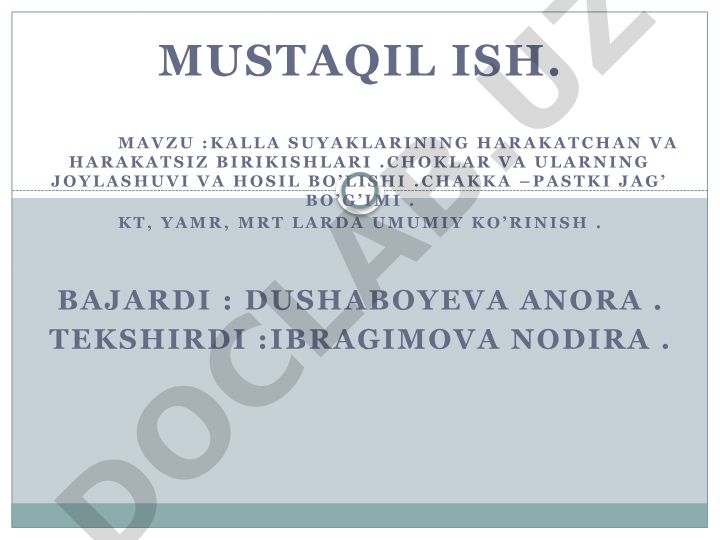 Kalla suyaklarining harakatchan va harakatsiz birikishlari