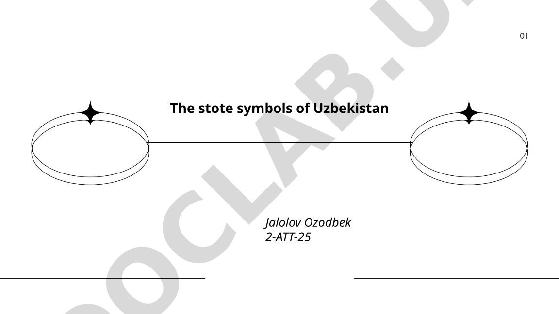 The state symbols of Uzbekistan