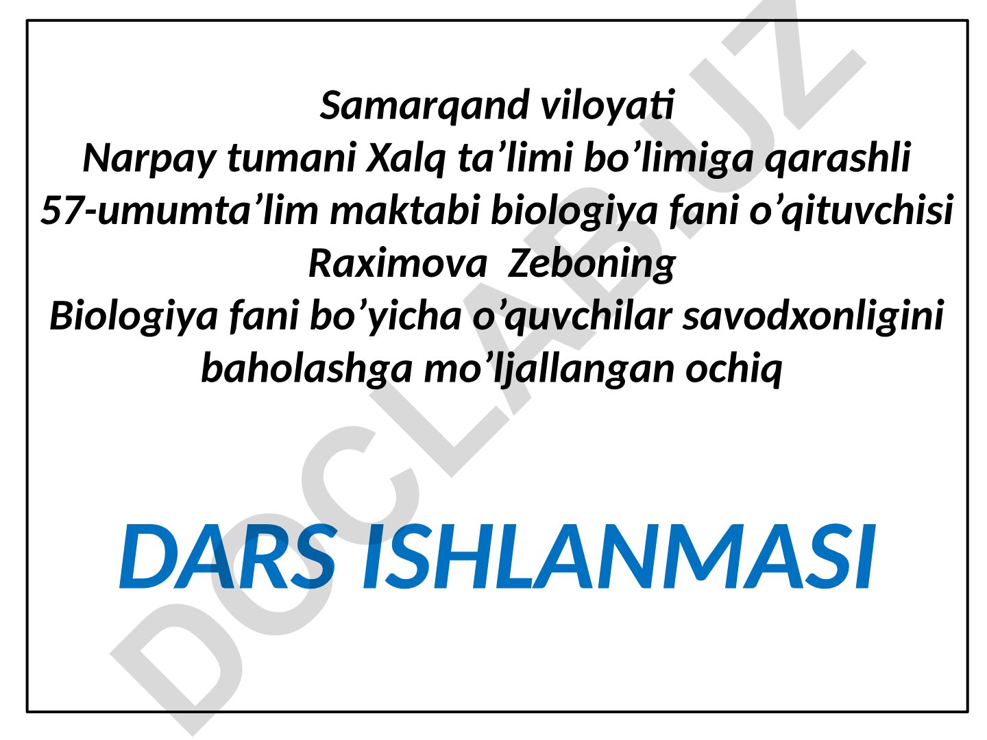 Organizmda energiya sarfi