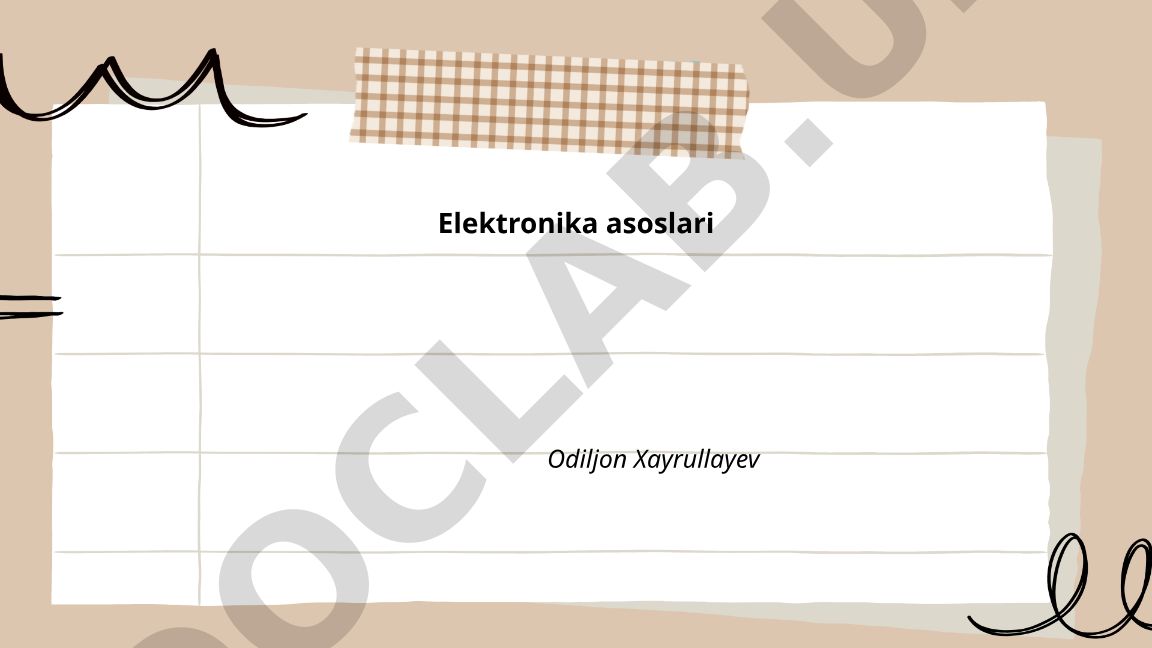 Elektronika asoslari