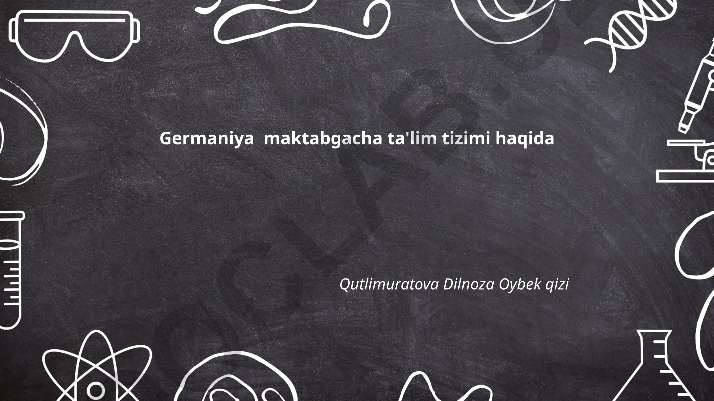 Germaniyada maktabgacha ta'lim tizimi