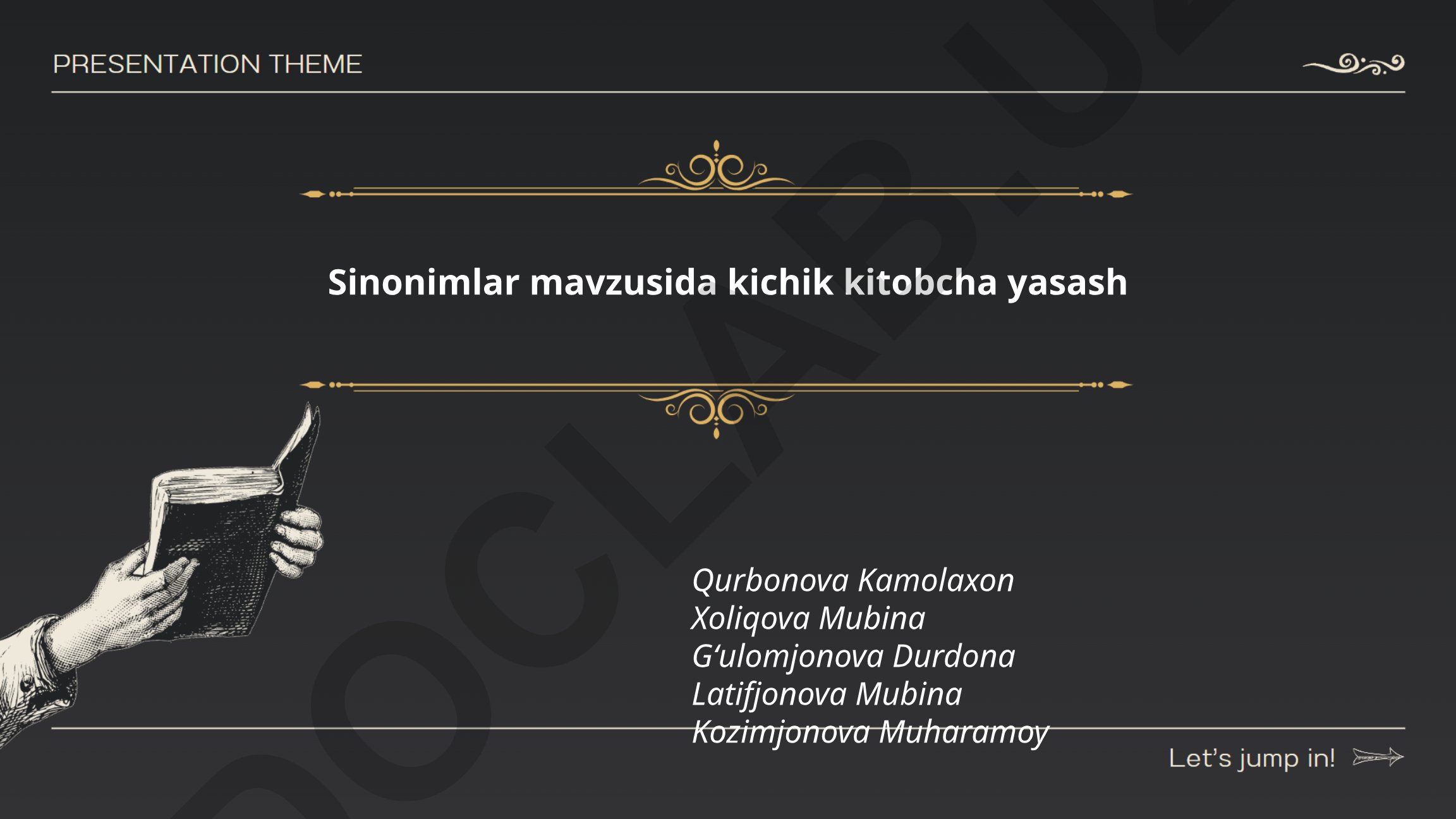 Sinonimlar mavzusida kichik kitobcha