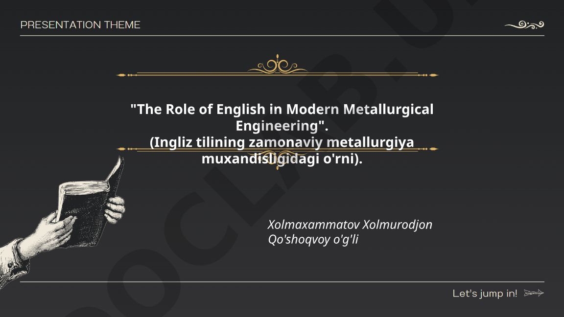 The Role of English in Modern Metallurgical Engineering