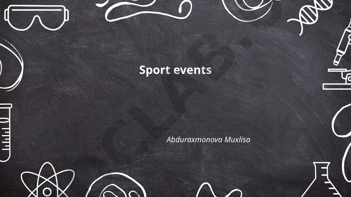 Sport events organization and planning