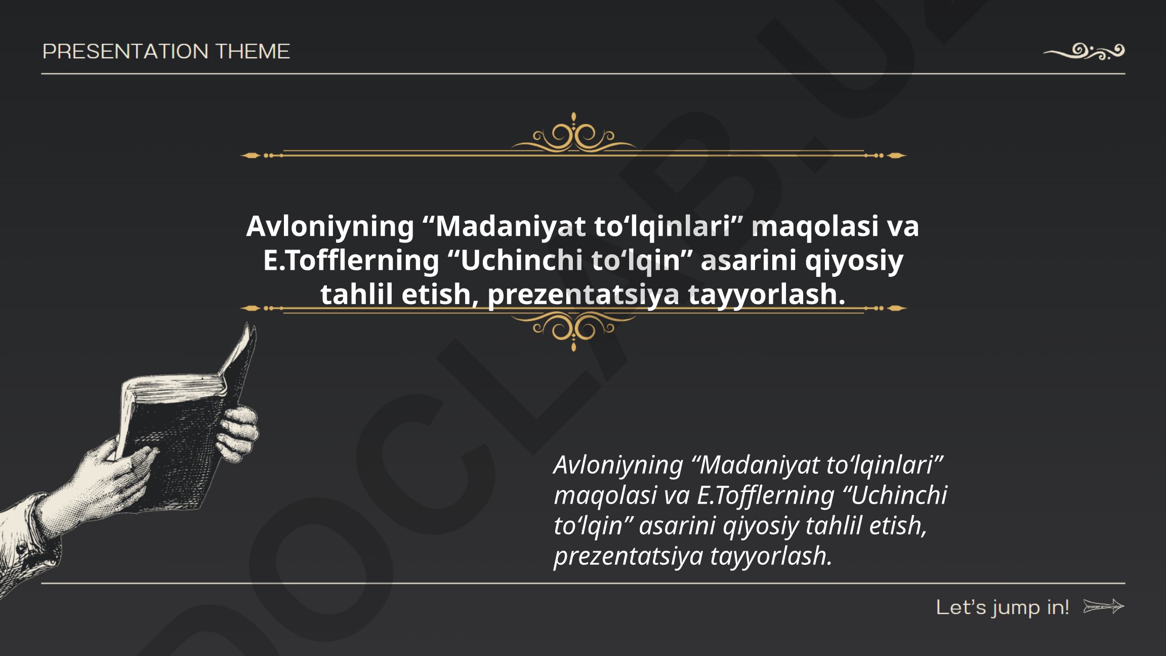 Avloniyning “Madaniyat to‘lqinlari” maqolasi va E.Tofflerning “Uchinchi to‘lqin” asarini qiyosiy tahlil etish