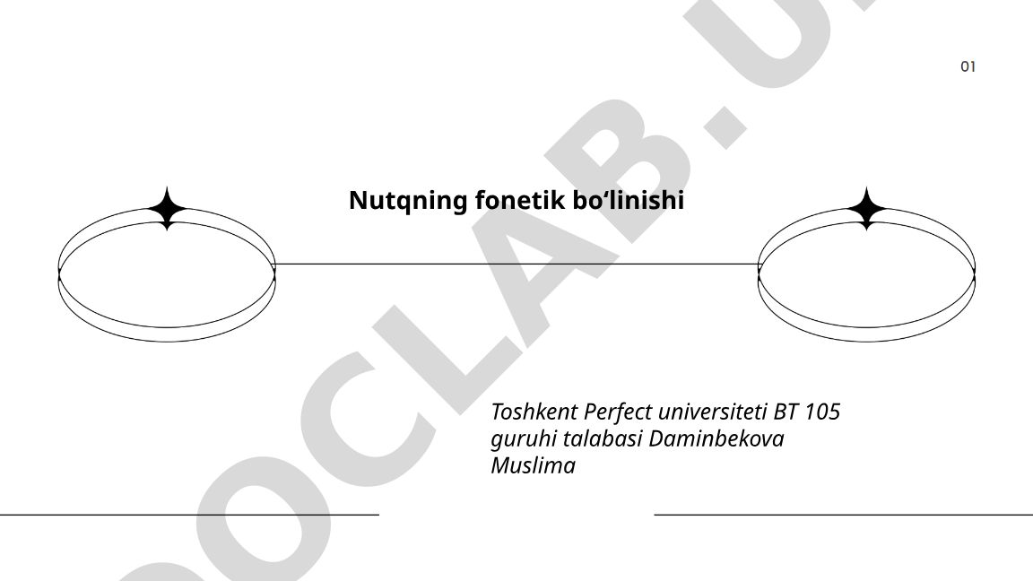 Nutqning fonetik boʻlinishi