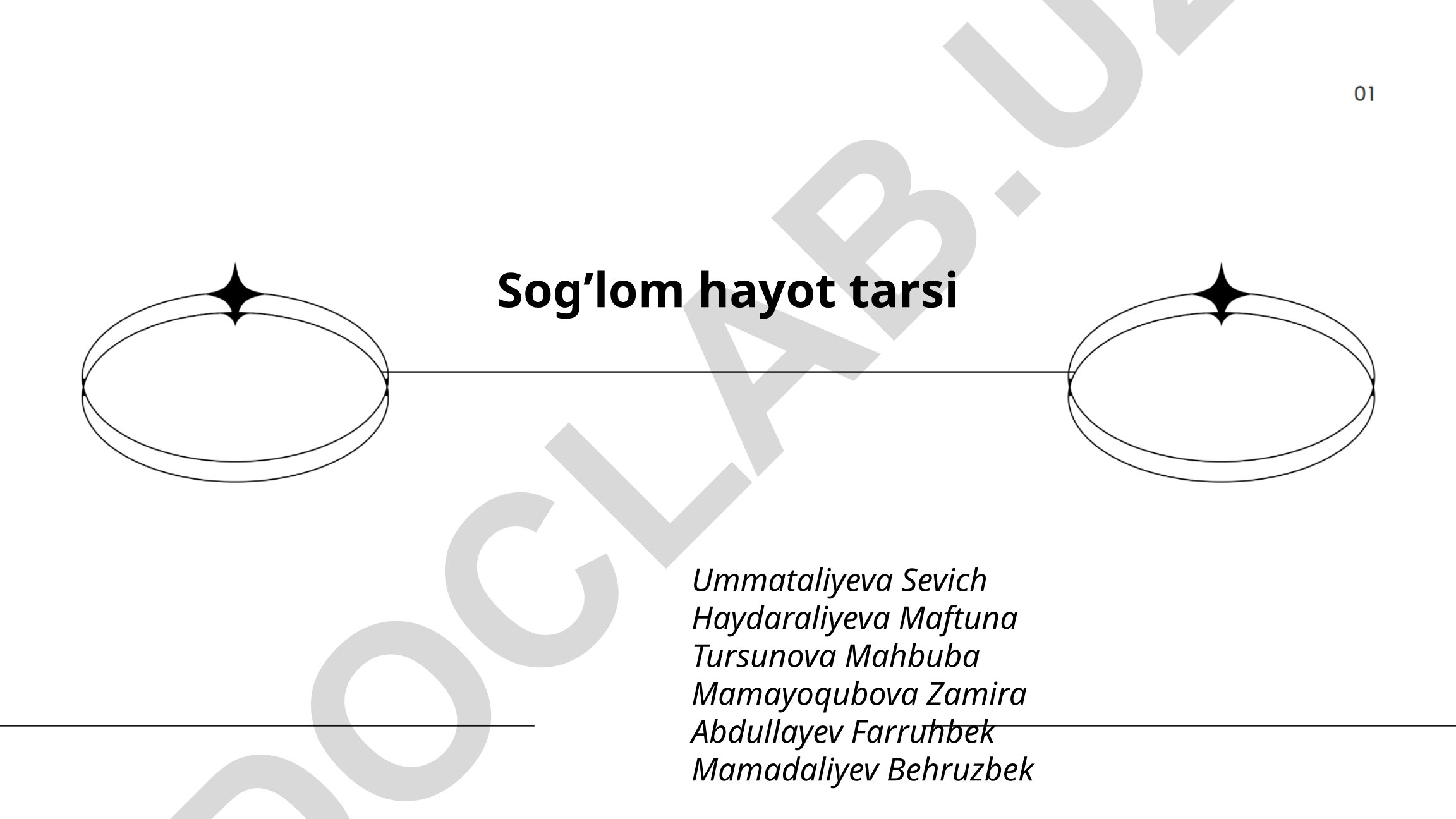 Sog'lom hayot tarzi tamoyillari va amaliy maslahatlar