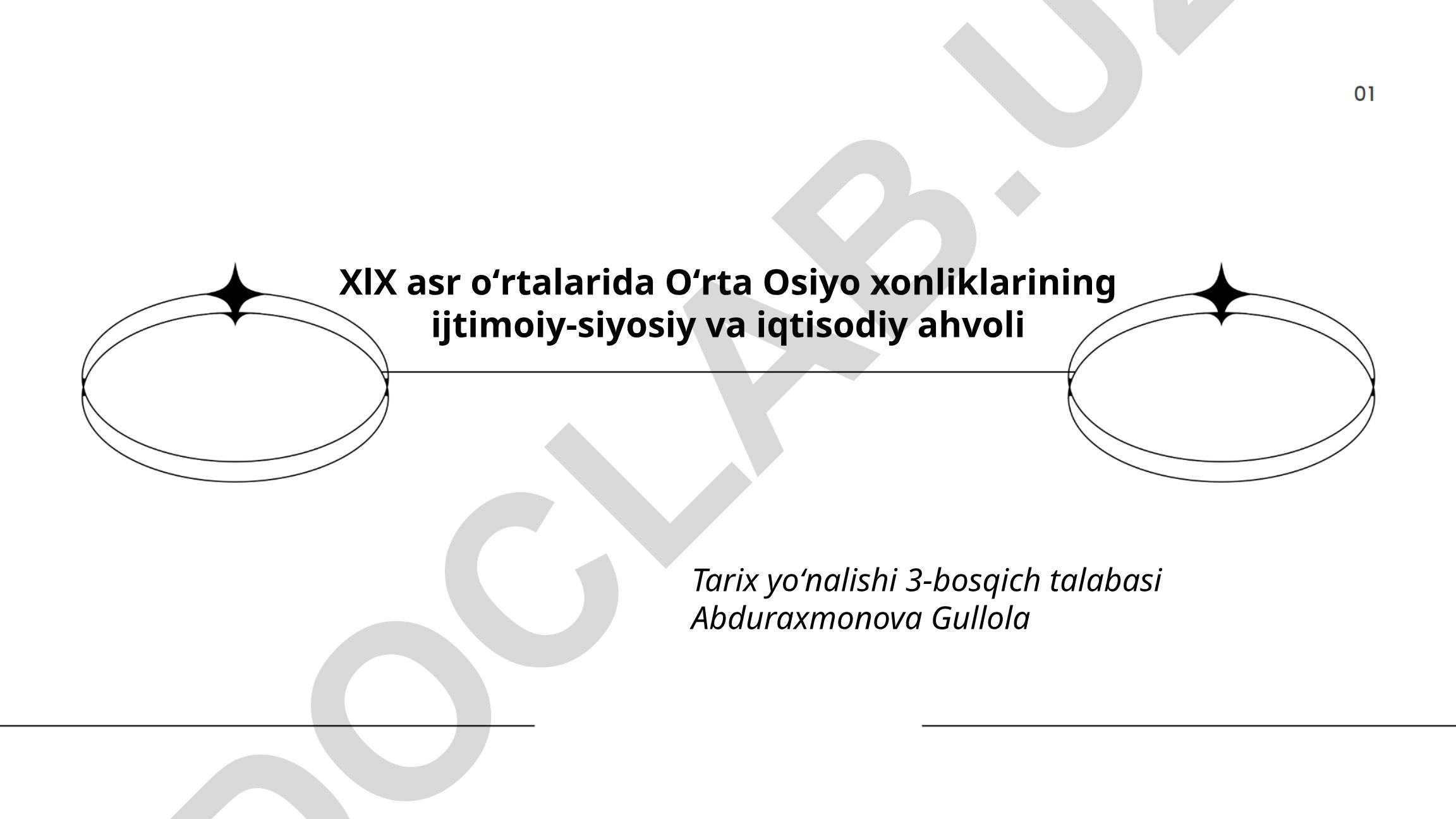XIX asr oʻrtalarida Oʻrta Osiyo xonliklarining ijtimoiy-siyosiy va iqtisodiy ahvoli