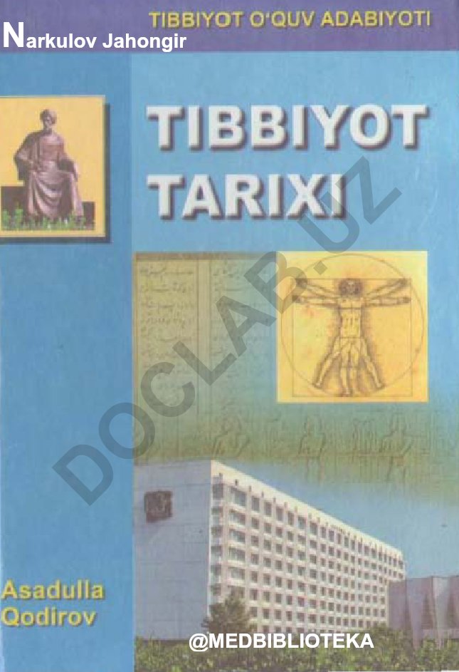 Tibbiyot tarixi darsligi
