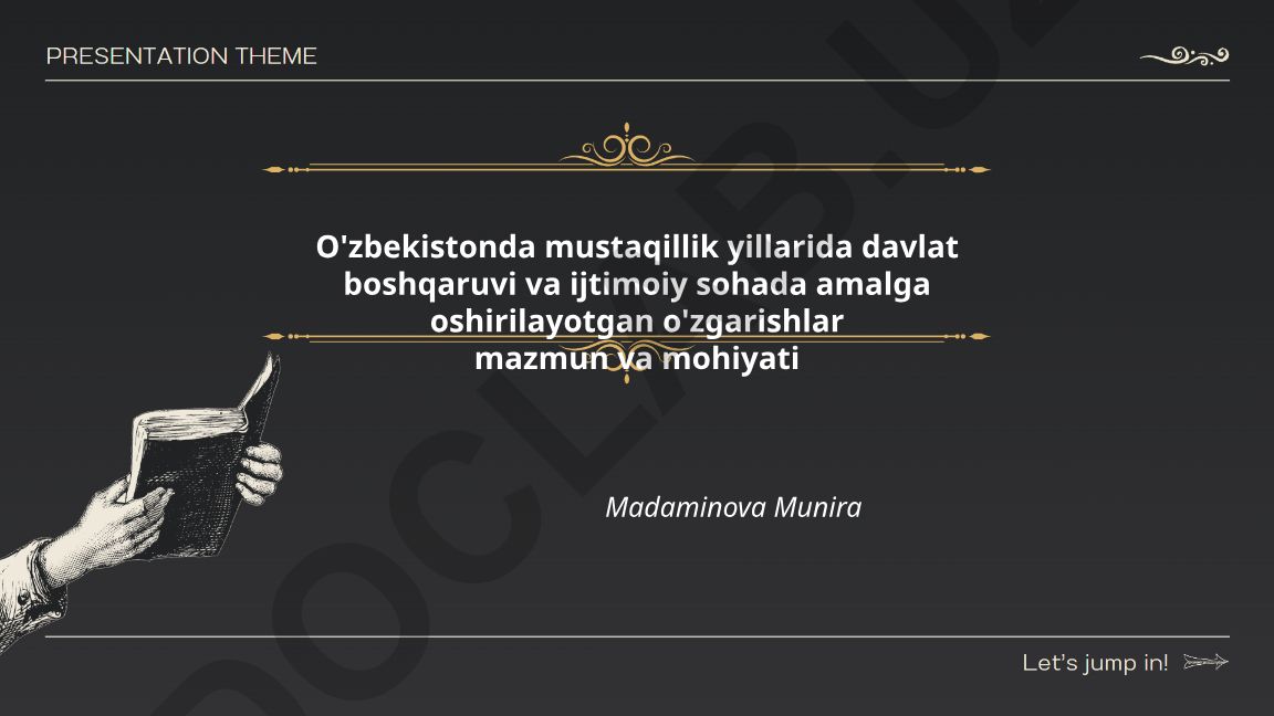 O'zbekistonda mustaqillik yillarida davlat boshqaruvi va ijtimoiy sohada o'zgarishlar