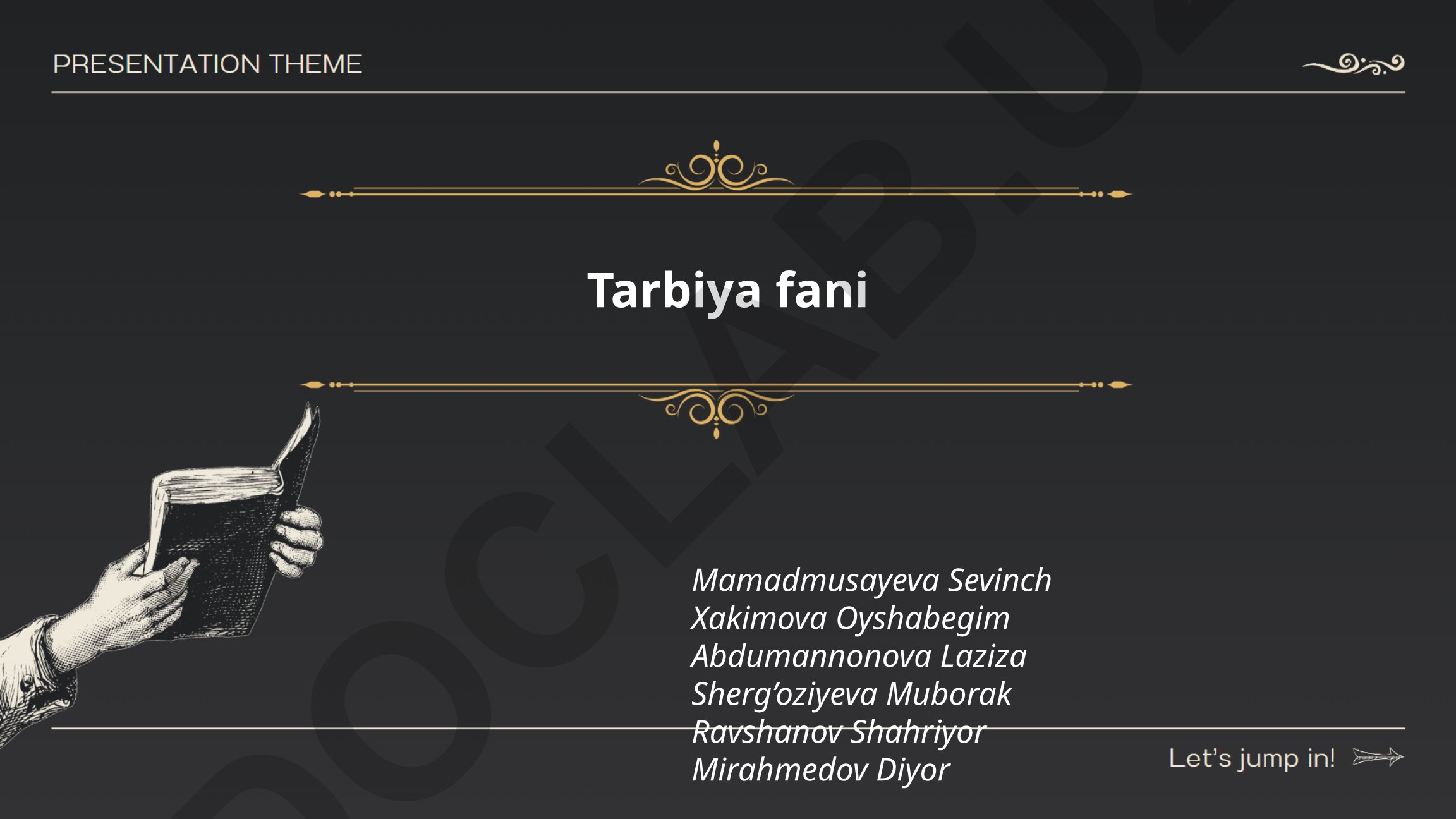 Tarbiya fanining mazmuni, vazifalari va axloqiy tarbiya tamoyillari