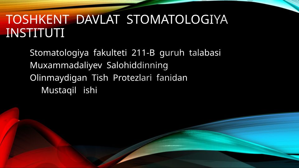 Tishlarning patalogik qimirlashi va diagnostik usullar