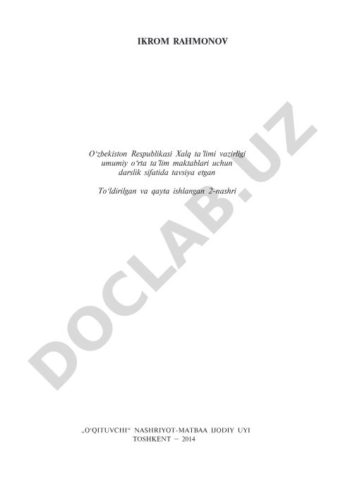 Chizmachilik fani darsligi