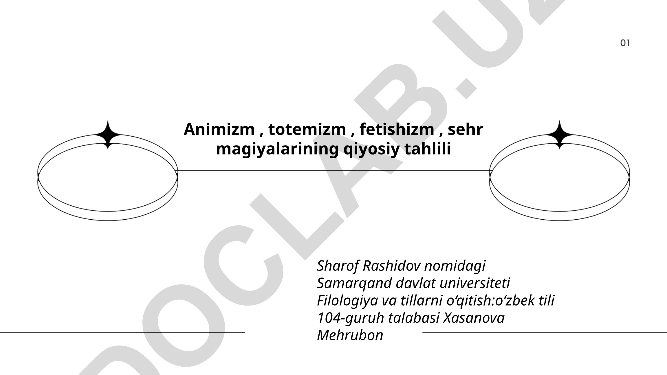 Animizm, totemizm, fetishizm va sehr magiyalarining qiyosiy tahlili