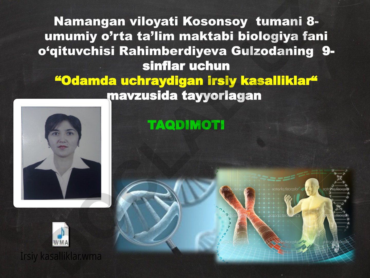 Odamda uchraydigan irsiy kasalliklar