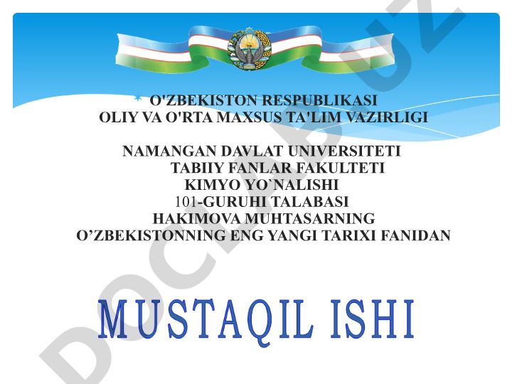 O'zbekistonda hokimiyatning bo'linish prinsiplari
