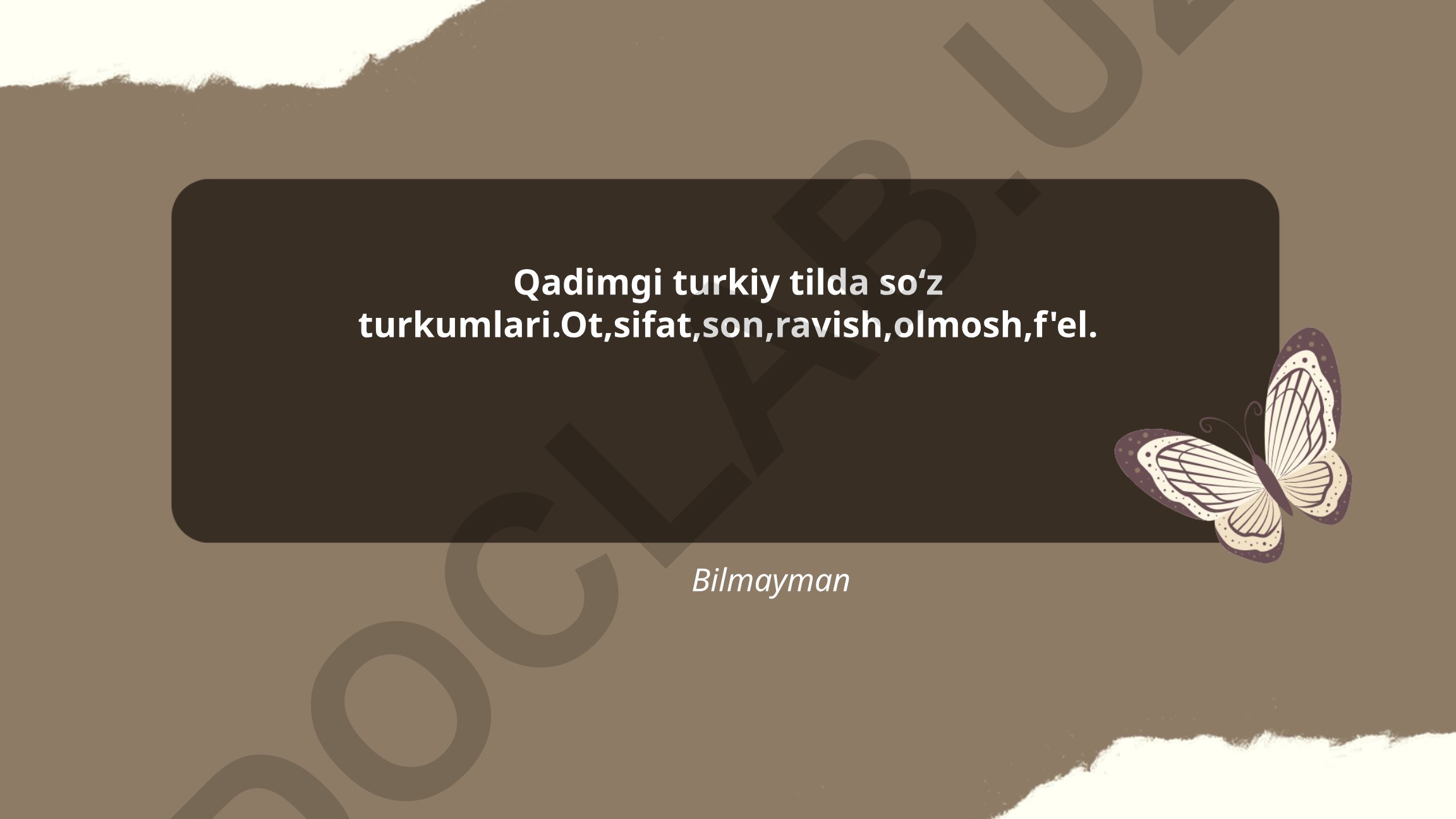 Qadimgi turkiy tilda soʻz turkumlari va otlarning xususiyatlari