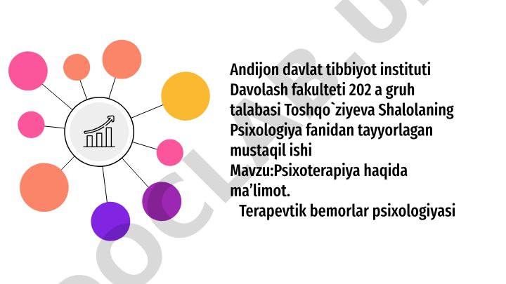 Psixoterapiya haqida maʼlimot. Terapevtik bemorlar psixologiyasi