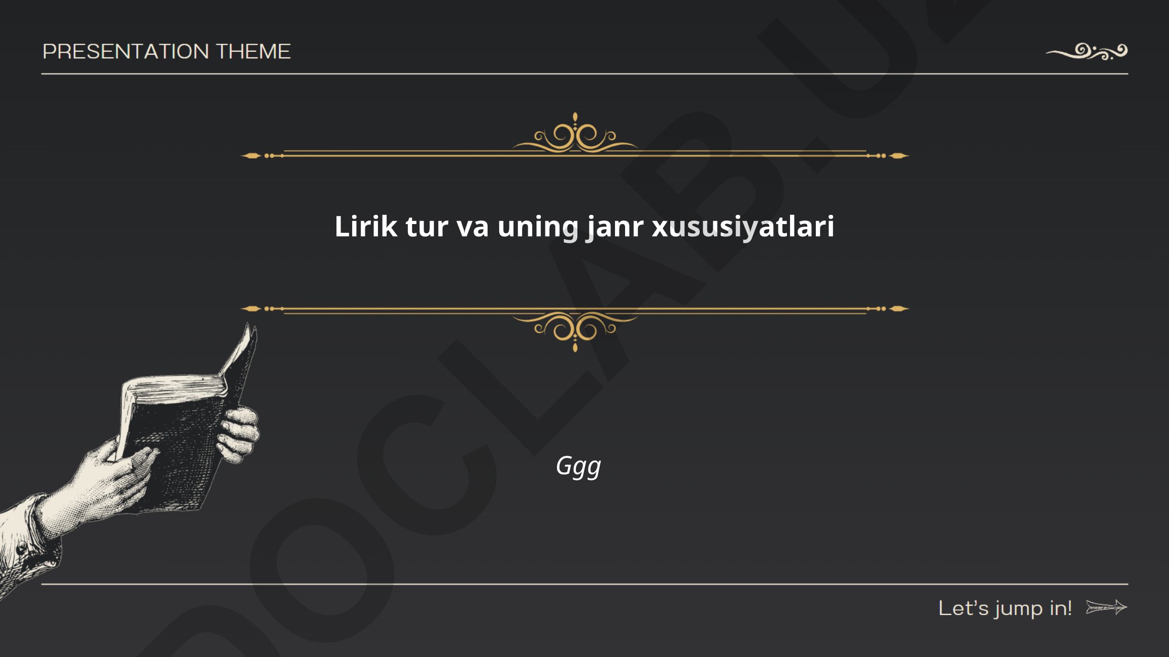 Lirik tur va uning janr xususiyatlari