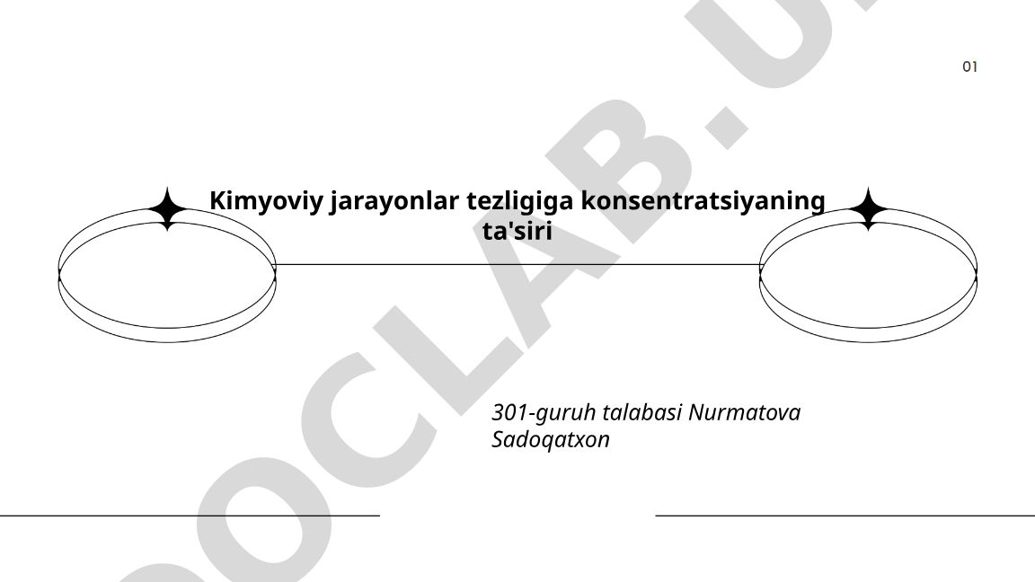 Kimyoviy jarayonlar tezligiga konsentratsiyaning ta'siri