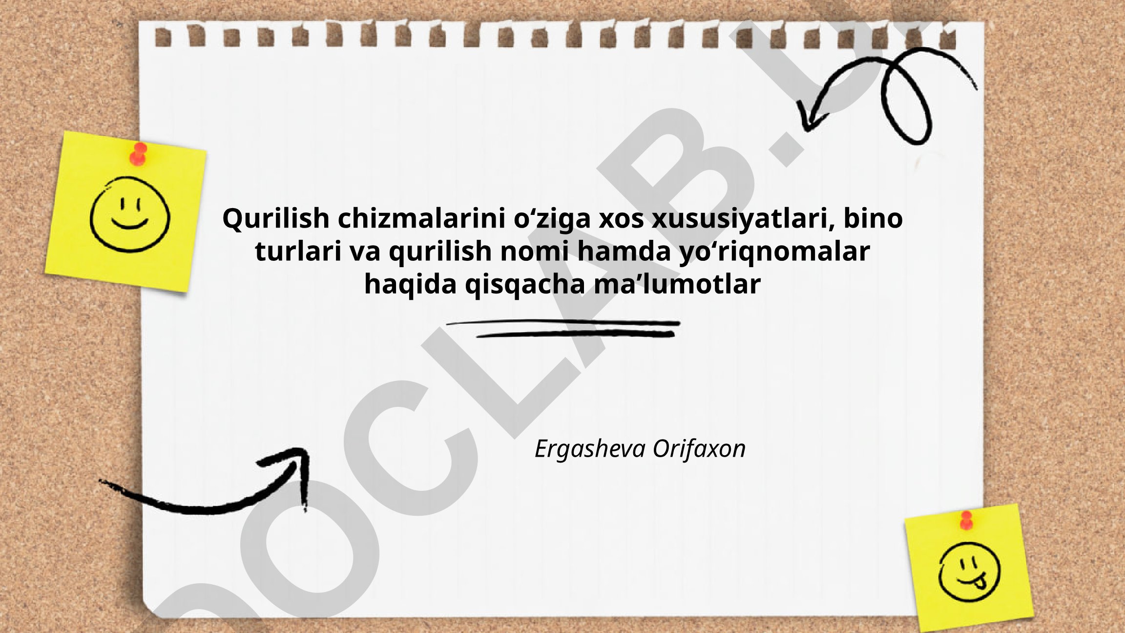 Qurilish chizmalarining turlari va xususiyatlari