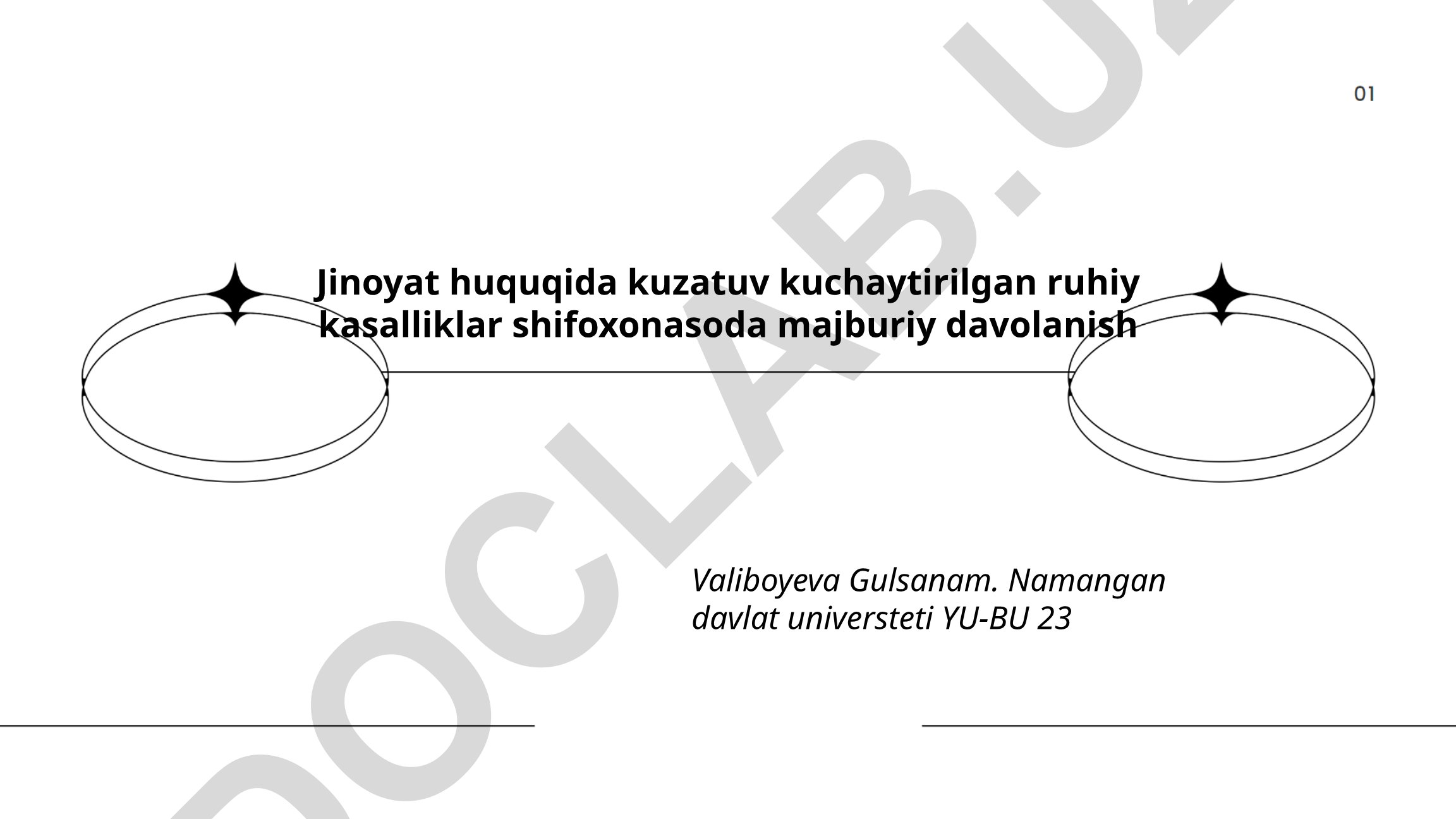 Jinoyat huquqida kuzatuv kuchaytirilgan ruhiy kasalliklar shifoxonasida majburiy davolanish