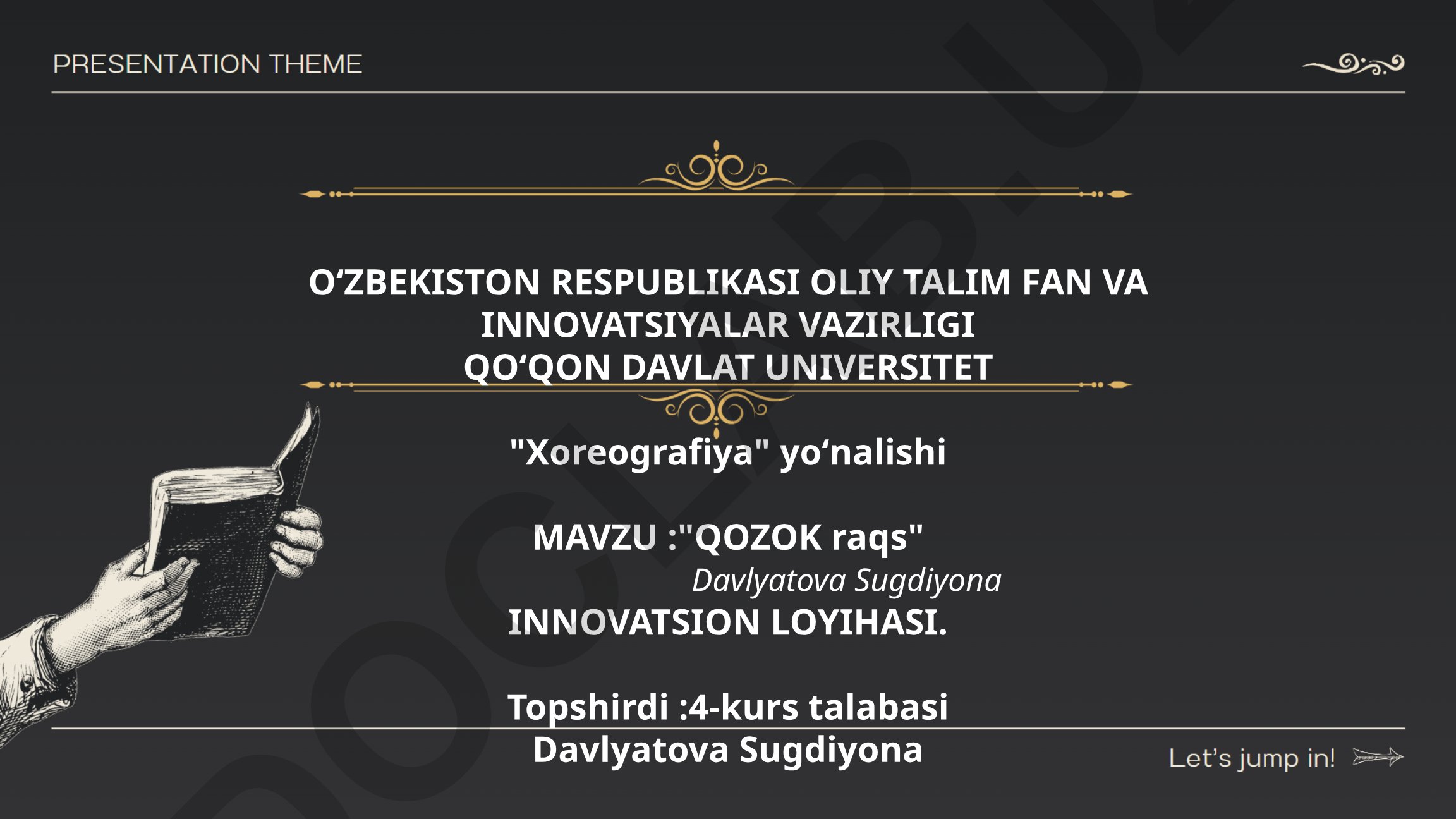 Qozok raqs an'analarini raqamli arxivlash va multimediya taqdimoti