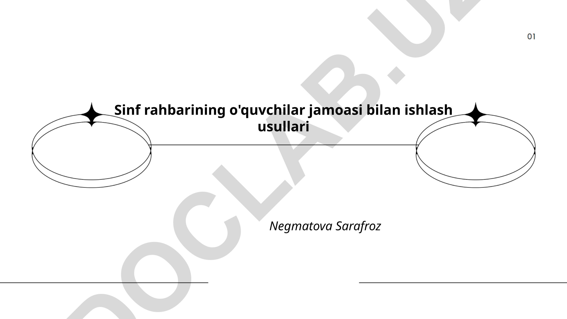 Sinf rahbarining o'quvchilar jamoasi bilan ishlash usullari