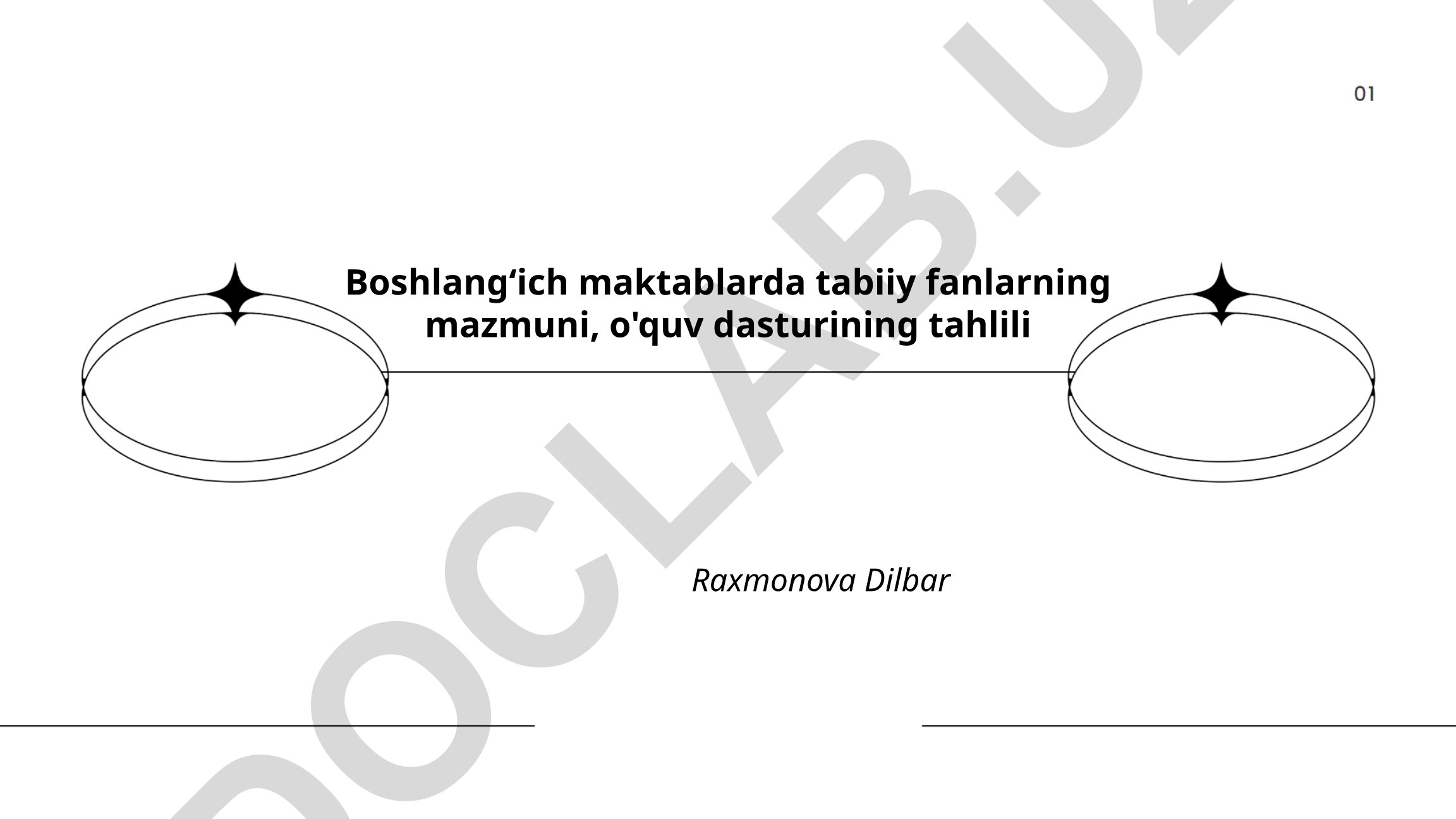 Boshlangʻich maktablarda tabiiy fanlarning mazmuni va o'quv dasturining tahlili