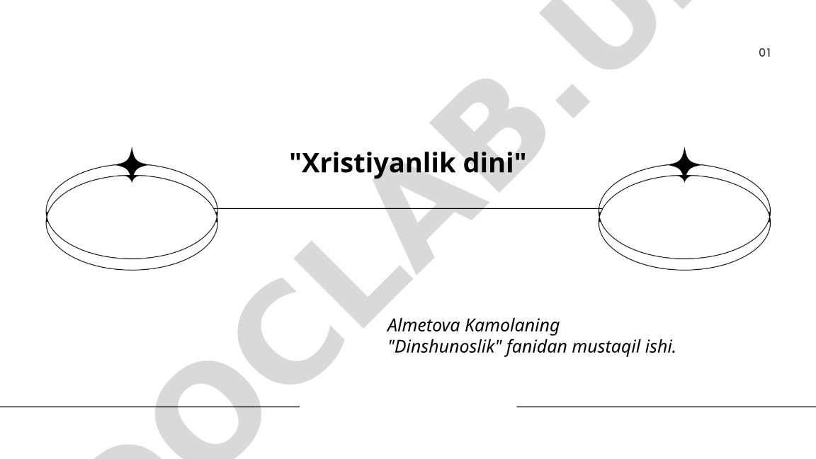 Xristiyanlik dini tarixi, rivojlanishi va asoslari