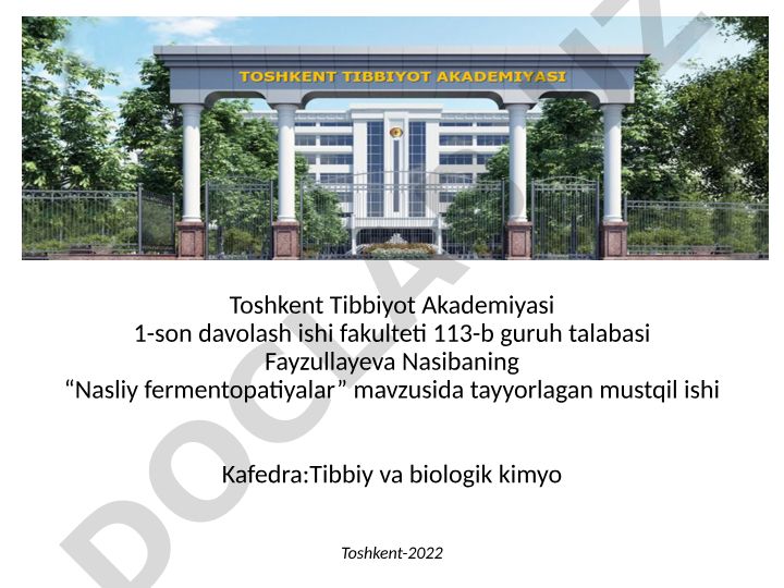 Nasliy fermentopatiyalar