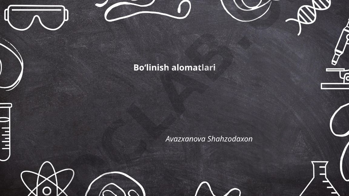 Boʻlinish alomatlari