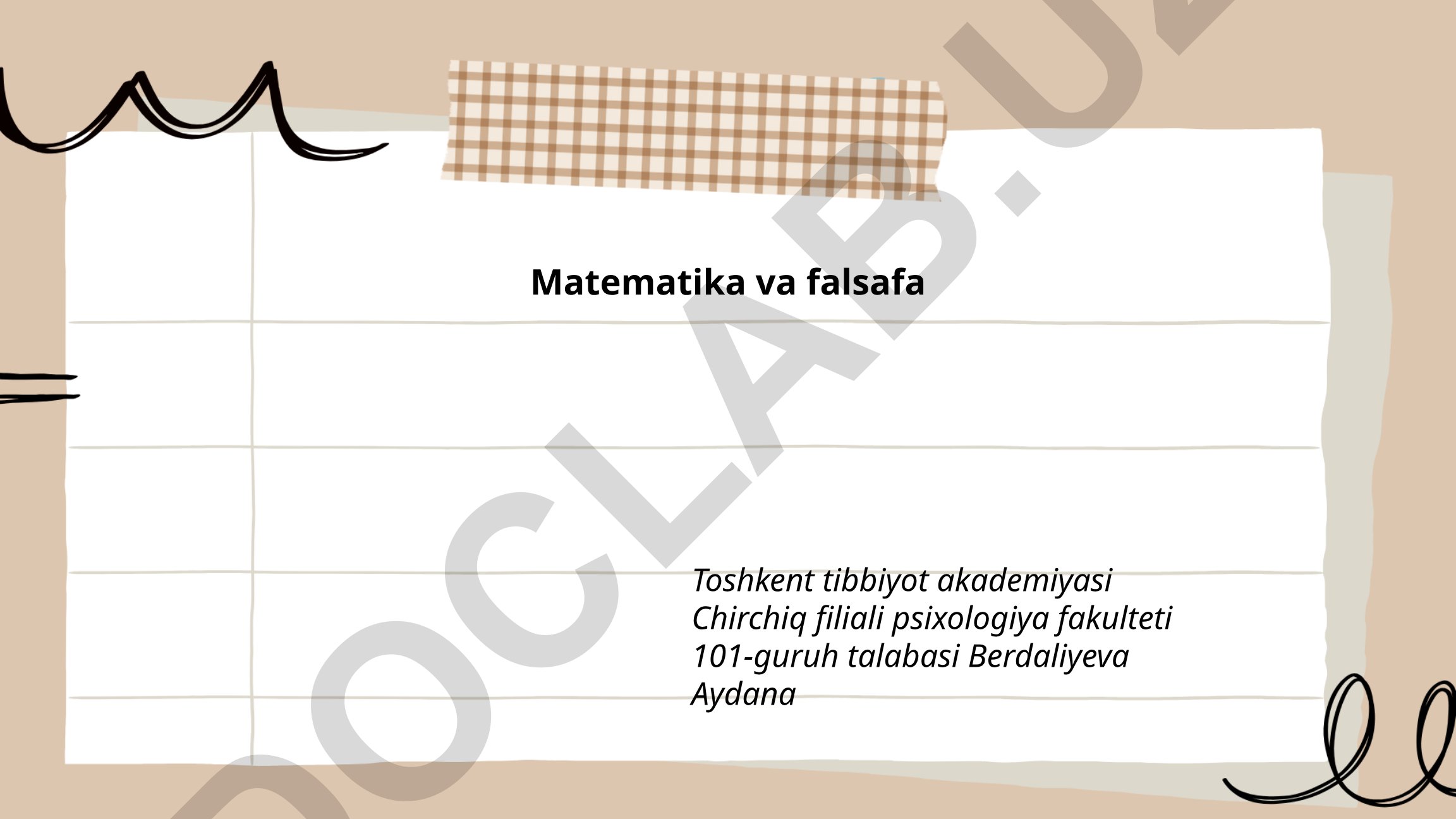 Matematikaning falsafiy asoslari