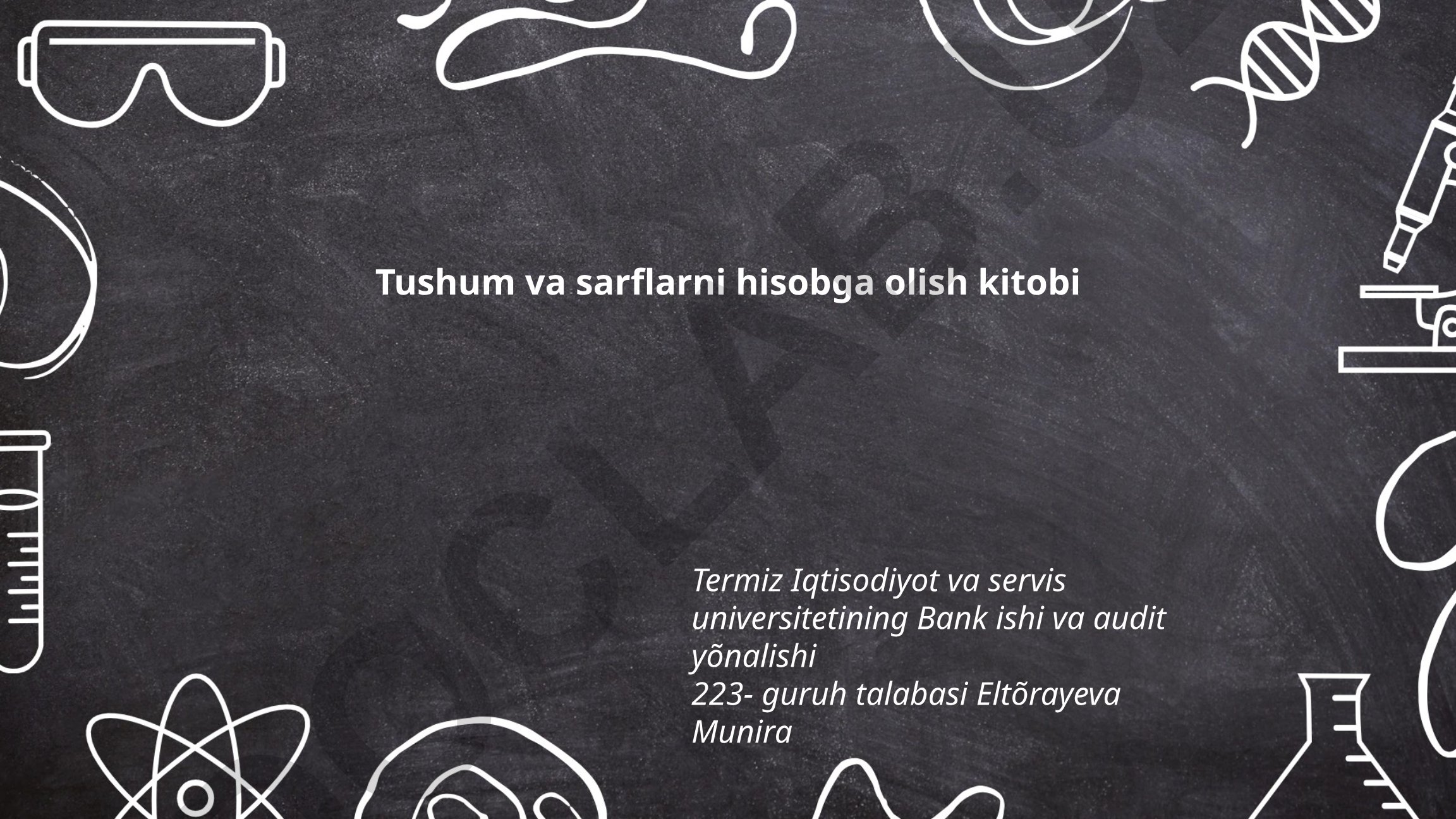 Tushum va sarflarni hisobga olish kitobi