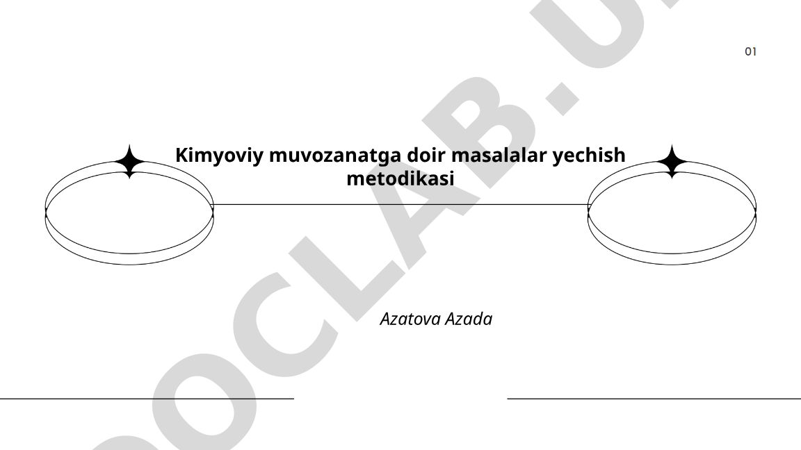 Kimyoviy muvozanatga doir masalalar yechish metodikasi