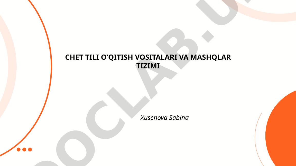 Chet tilini o'qitishda raqamli vositalar va kommunikativ mashqlar tizimi