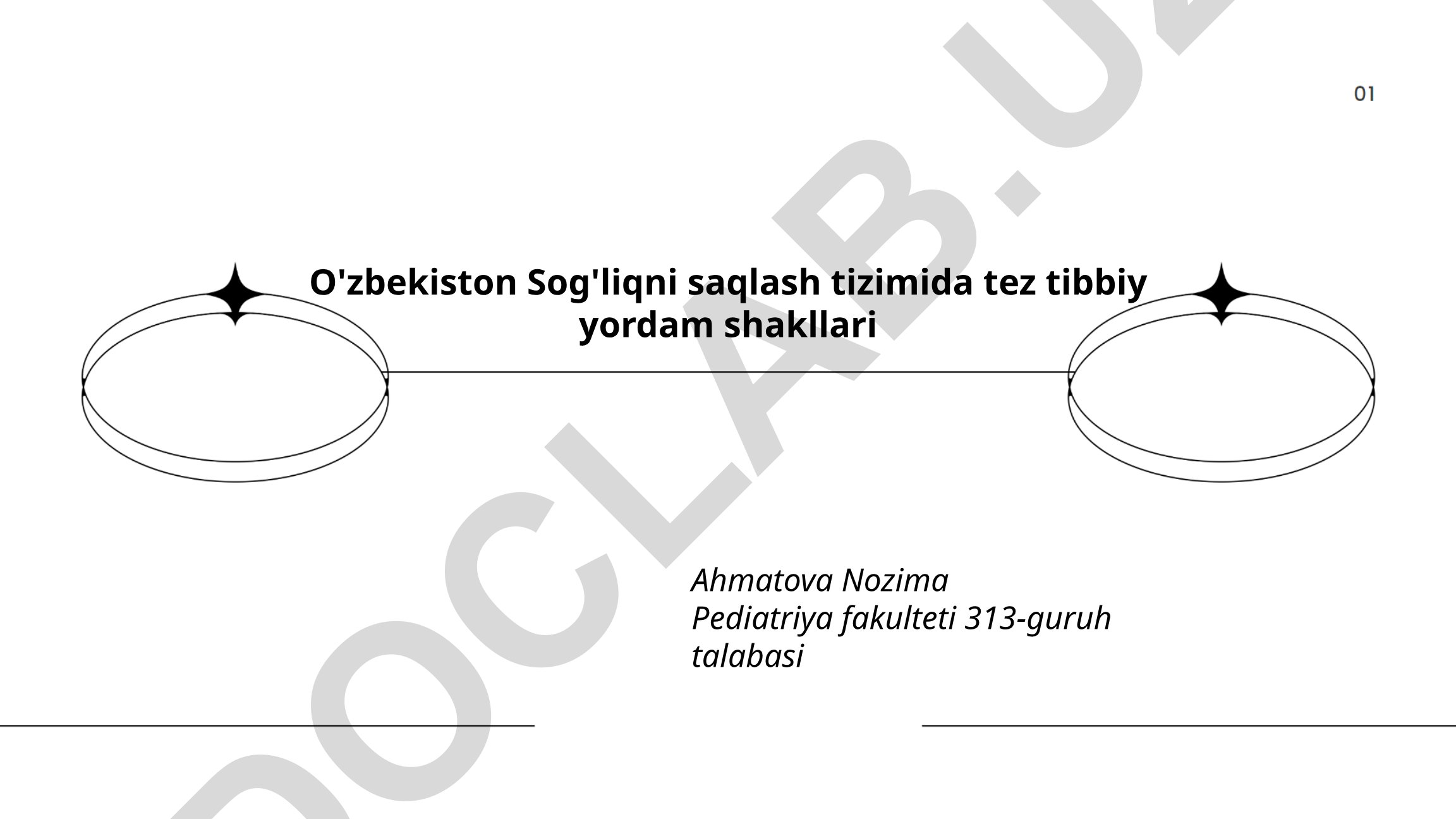 O'zbekiston Sog'liqni saqlash tizimida tez tibbiy yordam shakllari