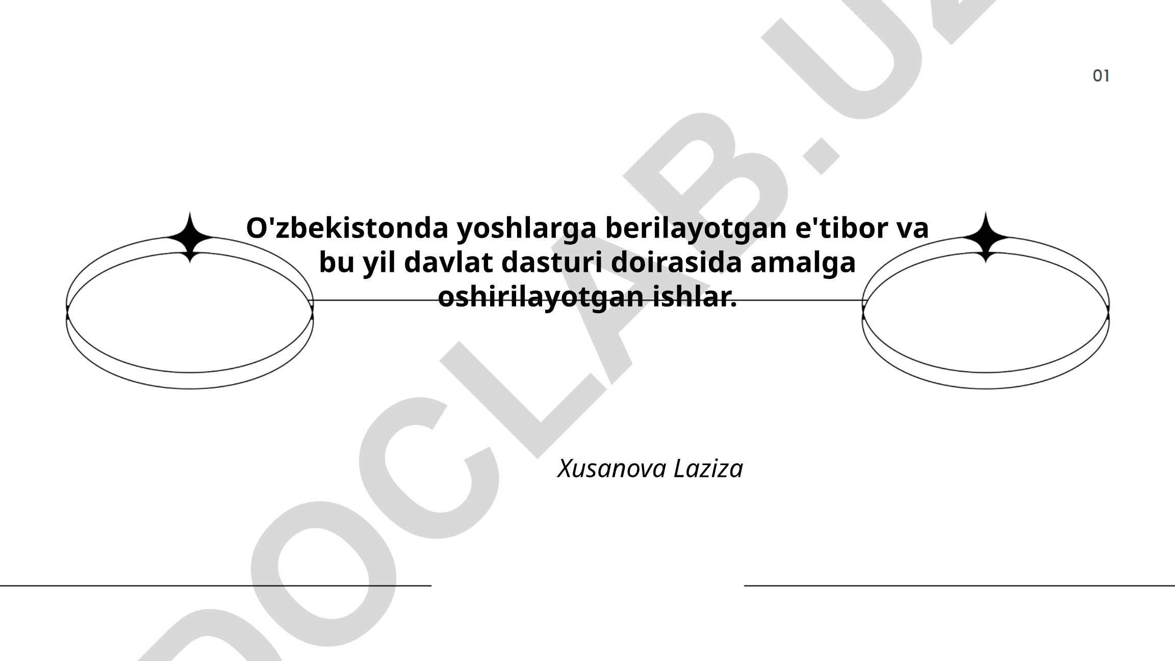 O'zbekistonda yoshlarga berilayotgan e'tibor va davlat dasturlari