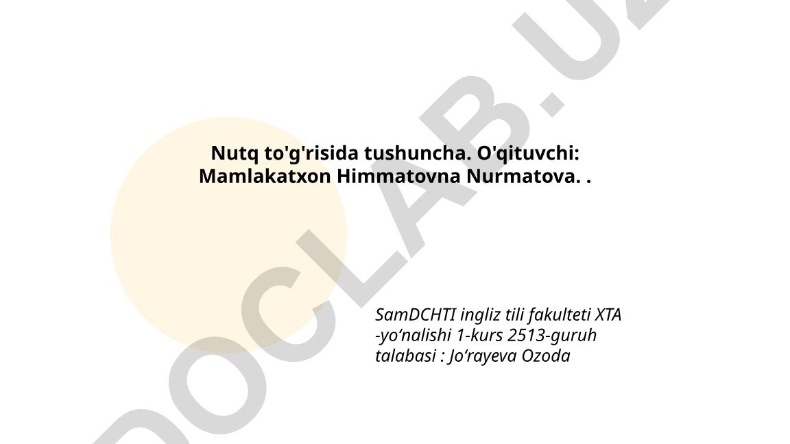Nutqning taʼrifi, mohiyati, turlari va funksiyalari