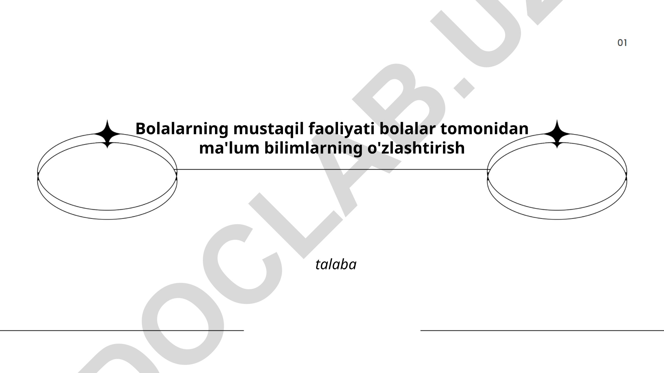 Bolalarning mustaqil faoliyati va bilim o'zlashtirish metodlari
