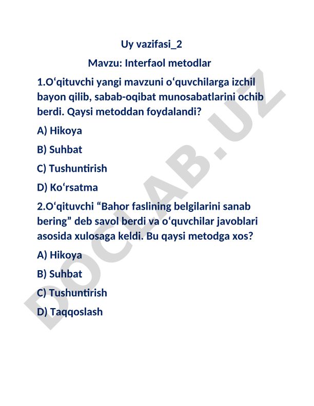 Interfaol metodlar