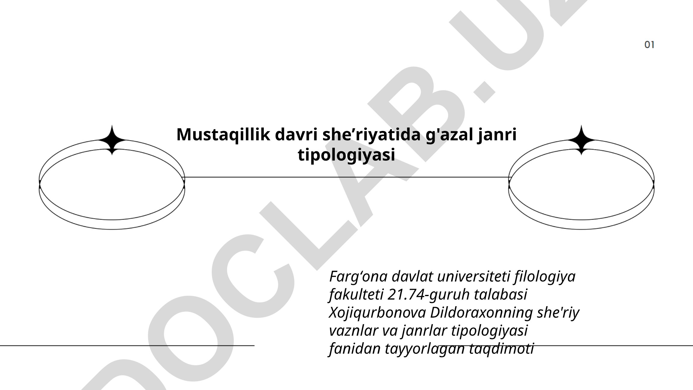 Mustaqillik davri sheʼriyatida g'azal janri tipologiyasi