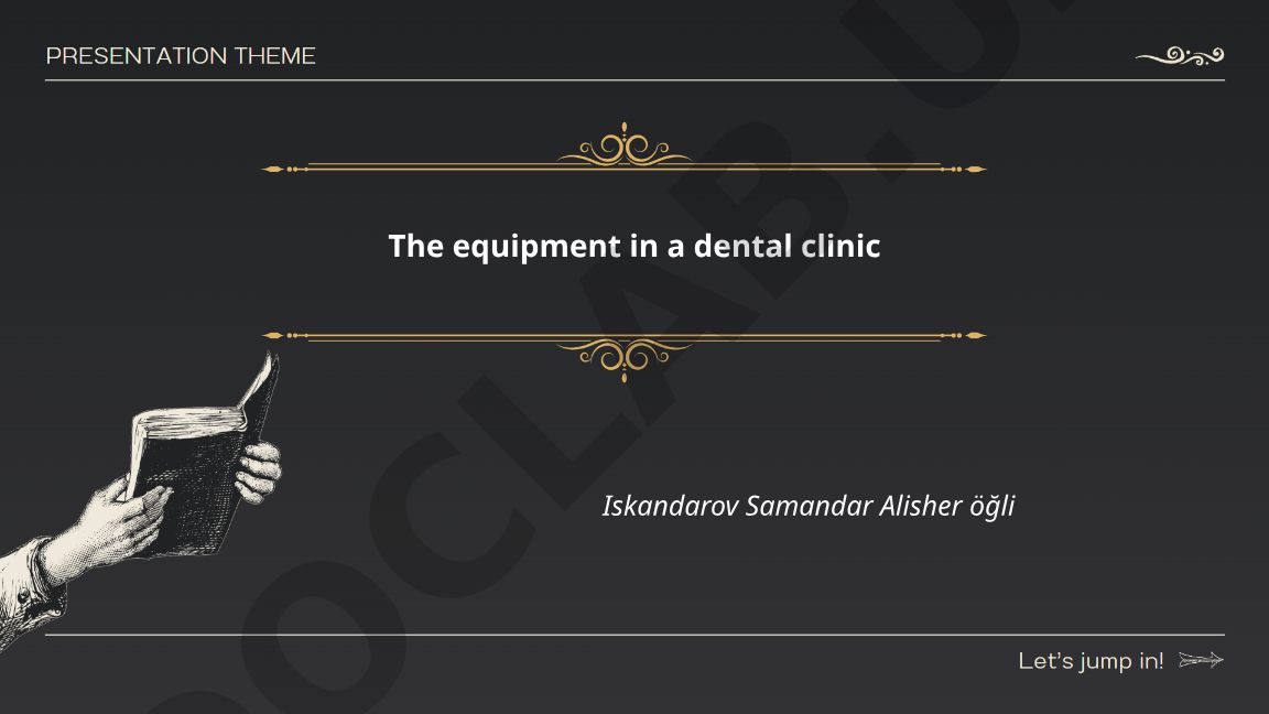 Stomatologiya klinikasida jihozlar