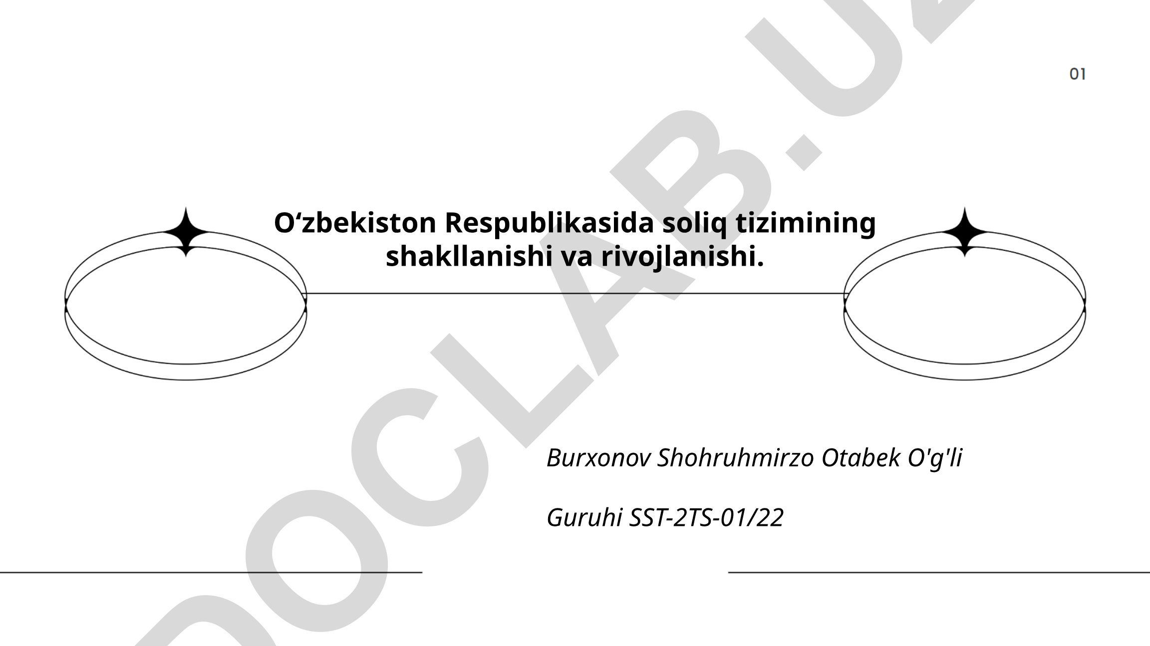 O‘zbekiston Respublikasida soliq tizimining shakllanishi va rivojlanishi