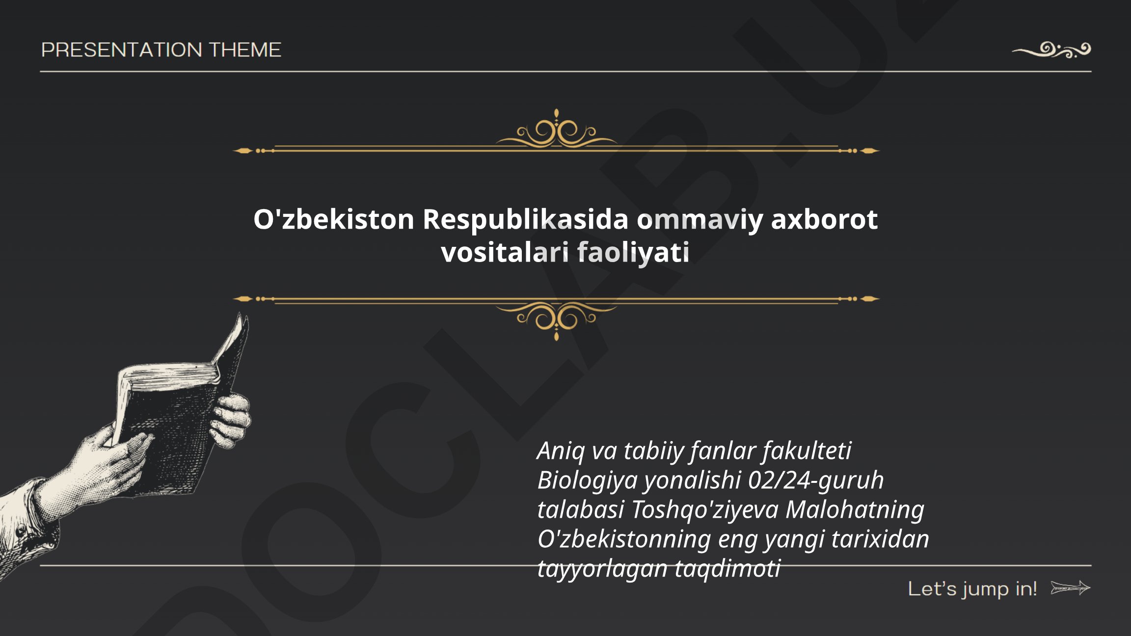 O'zbekistonda ommaviy axborot vositalari qonunchiligi va erkinligi