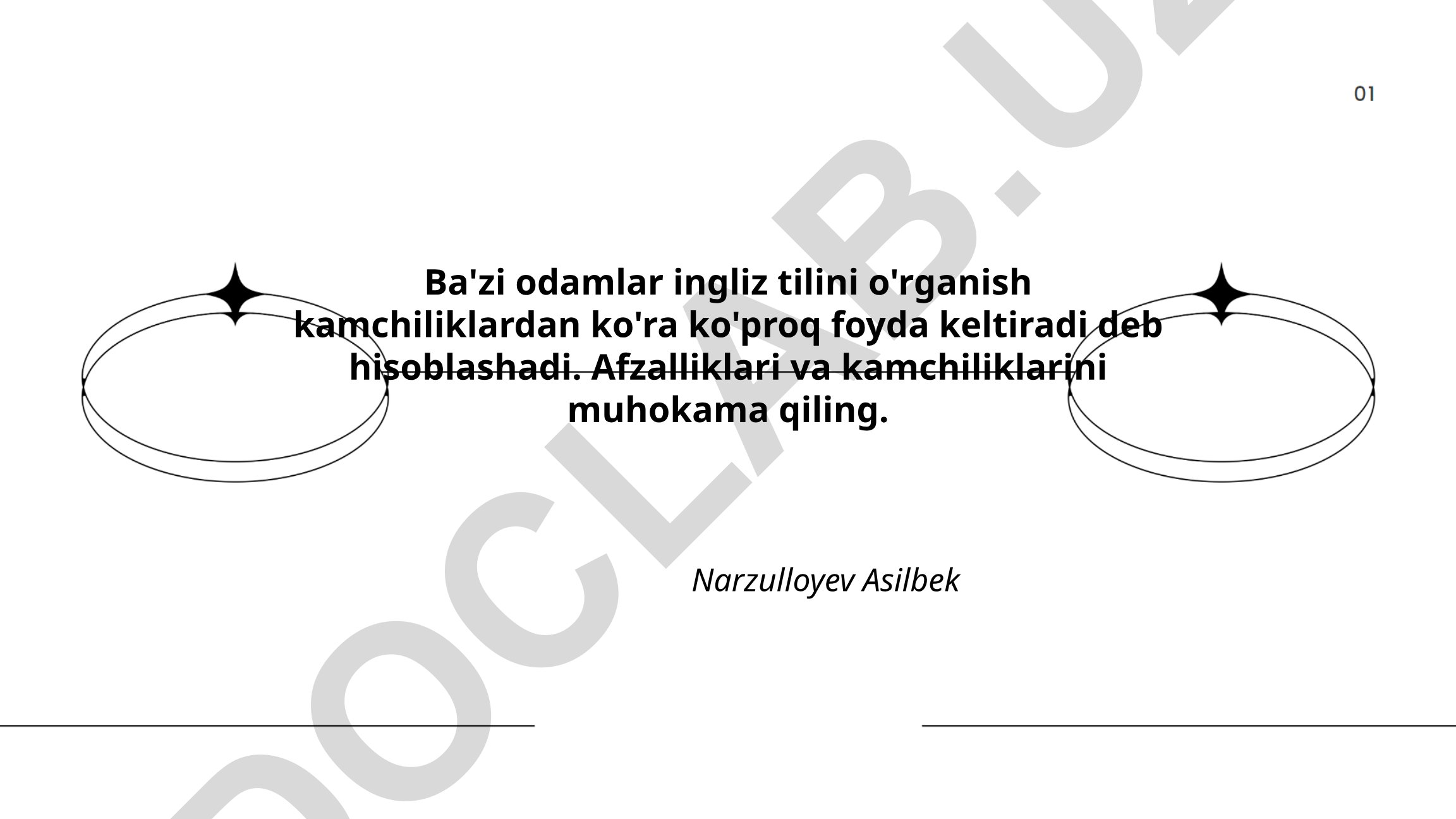 Ingliz tilini o'rganishning afzalliklari va kamchiliklari