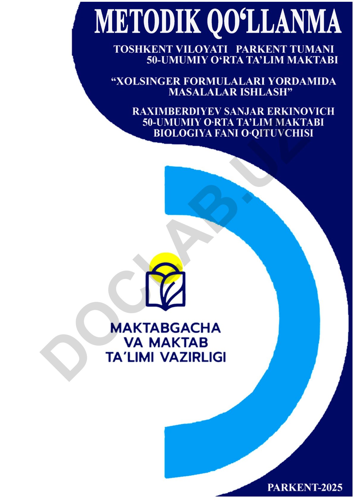 Xolsinger formulalari yordamida masalalar ishlash