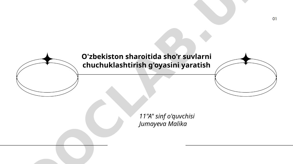 O'zbekiston sharoitida sho'r suvlarni chuchuklashtirish g'oyasi
